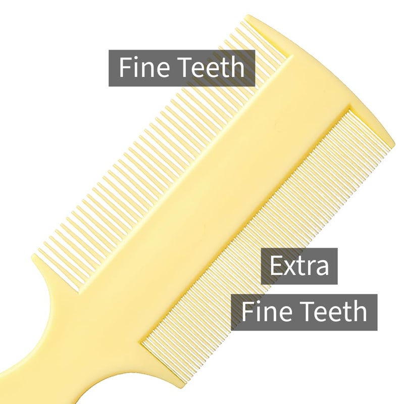 Vakly Fine Tooth Baby Comb [3 Pack] â€“ Double-Sided Infant Hair Extra Fine Detangling Comb with Handle for Cradle Cap, Dandruff & Lice â€“ Gentle Rounded Teeth for Newborns, Babies, Toddlers & Adults - Image 5