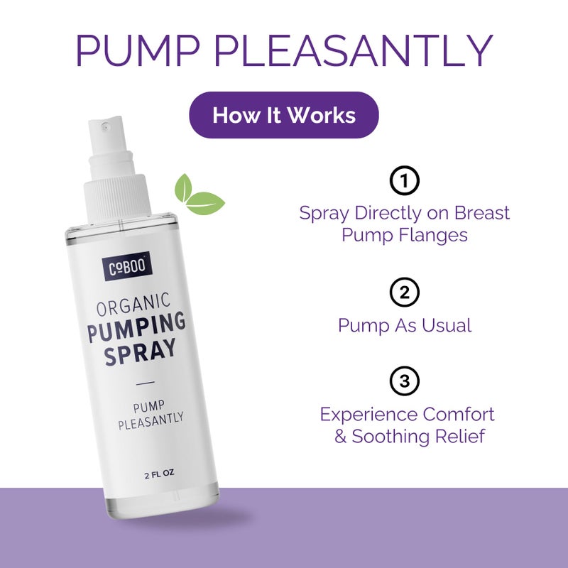 CoBoo Breast Pump Flange Spray | Helps Sore Nipples & Clogged Milk Ducts | Skin Lubricant for Breast Pumping | Apply Pumping Spray Directly to Shields | Vegan & Lanolin Free | (2 Fl Oz) - Image 4
