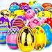 GiftExpress 36 Pcs Jumbo Printed Easter Eggs Large Golden Hinged Eggs 3 Church Eggs Hunt Basket Fillers Filling Treats for Party Favor Classroom Office Prize - Image 2