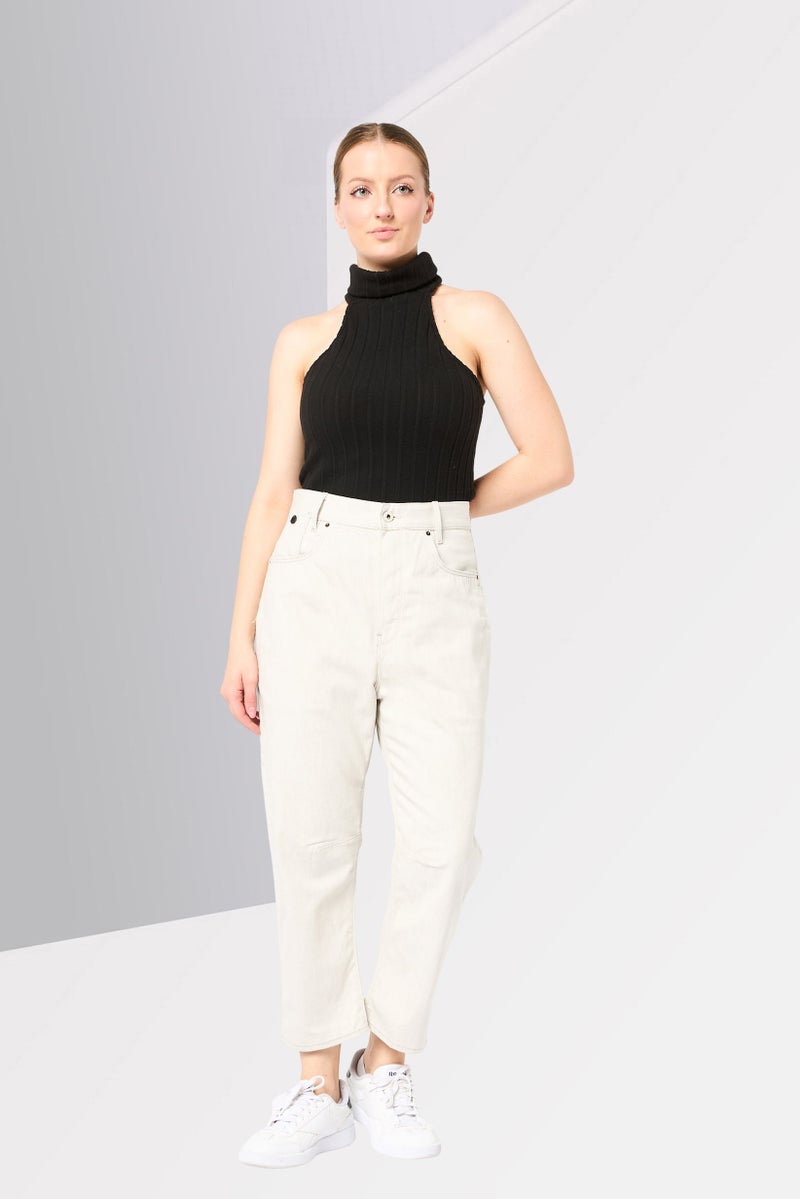 G-Star RAW جينز نسائي بوي فريند مغسول بدون تمدد، بيج فاتح - Image 2