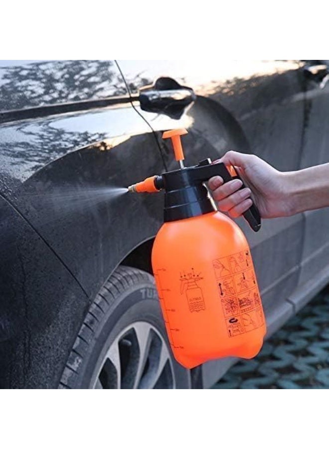 بخاخة مضخة للحديقة بحجم 2 لتر (4.5 Pints)، تعمل بالضغط اليدوي، متعددة الاستخدامات لري النباتات ورش الأعشاب. مزودة بفوهة قابلة للتعديل لتناسب احتياجات الري المختلفة، وتتميز بصمام أمان لتخفيف الضغط. (برتقالي) - Image 2