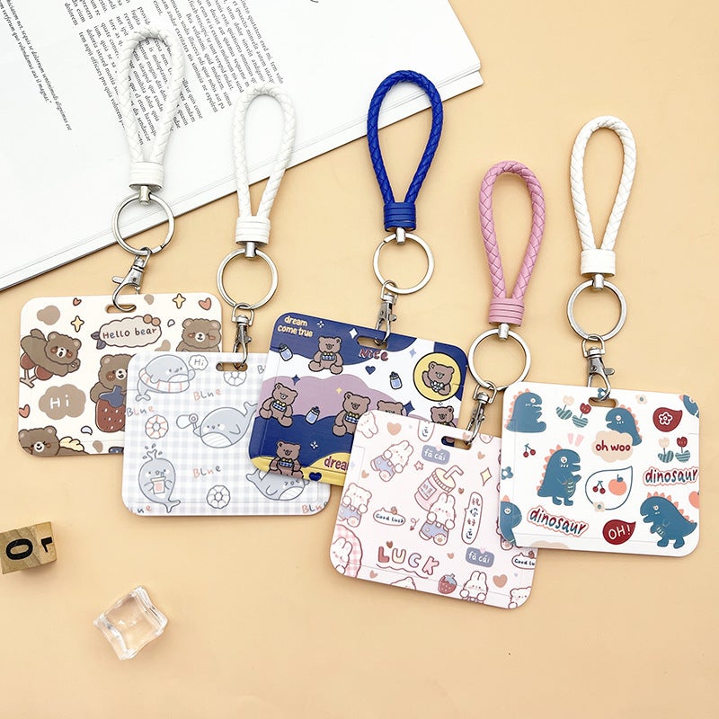 Student Cute Cartoon Push-Pull Card Cover Bus Card Meal Card Access Card Game Card Protective Cover - Image 3