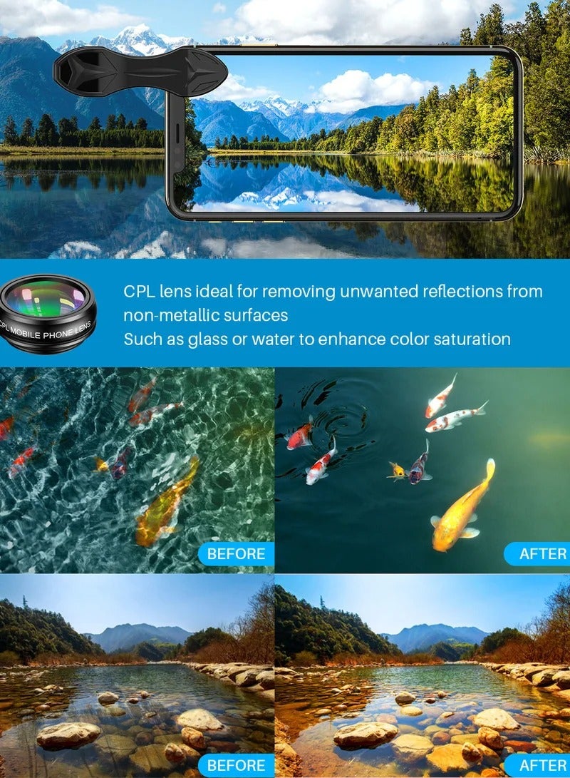APEXEL 10 in 1 Mobile Phone Lens Kit Fisheye Wide Angle - Image 3