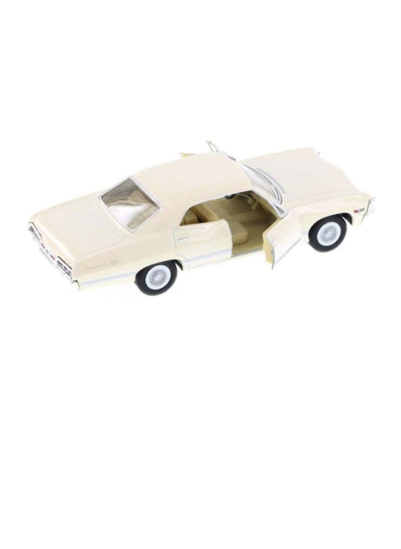 Kinsmart 1/43 Scale Model Compatible with Chevrolet Impala 1967 (White)  - Image 2