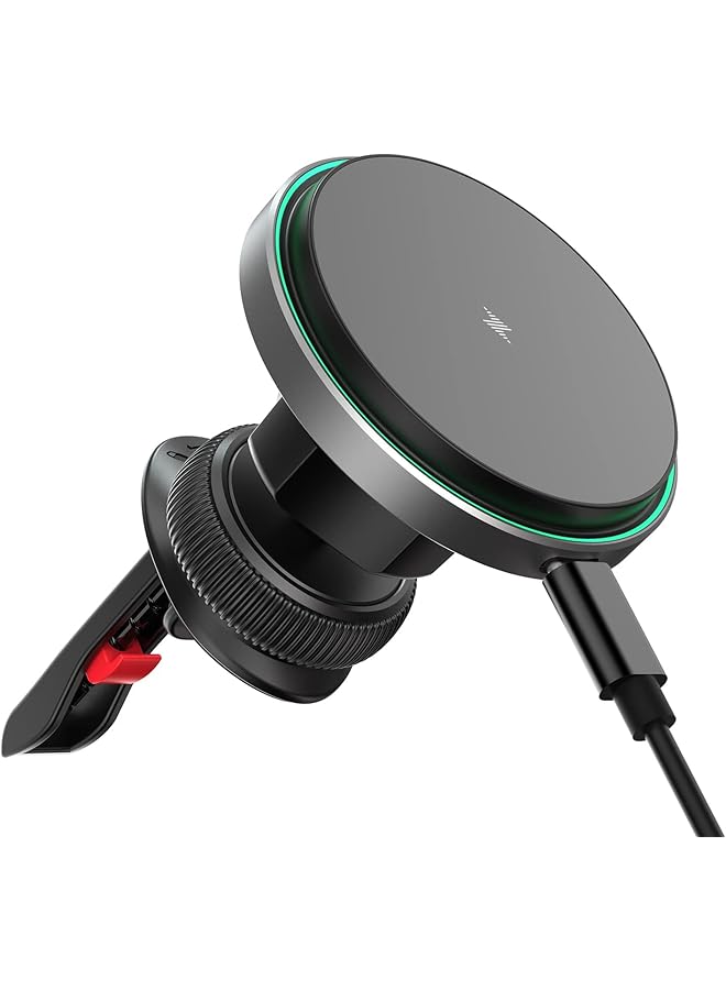 KASTWAVE Magnetic Wireless Car Charger With Cooling Fan, Magnets Automatically Align The Phone, Compatible With Iphone 13/12 Series Phones And Magnetic Cases - Image 1