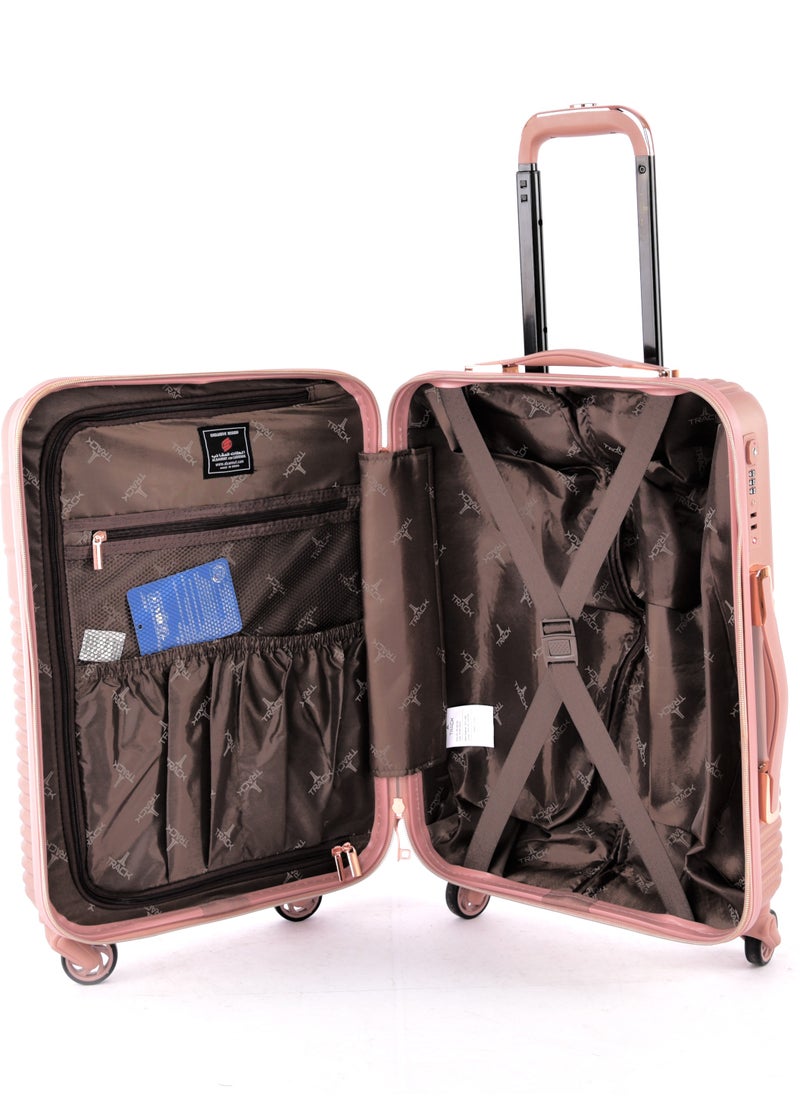 Track - Track Hard Carry On Cabin Luggage ABS Trolley Travel Bag with TSA Lock & Smooth Wheels, Lightweight and Durable, 20 Inch, HK222-20 - Image 1