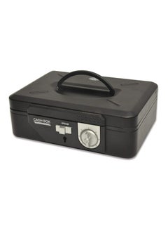 FIS FIS Cash Box Steel Black Color With Number/Key lock, 250 x 180 x 85 mm, 10 Inch Lock Size - FSCPTS1026CBK  - Image 1