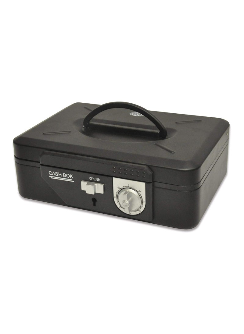 FIS FIS Cash Box Steel Black Color With Number/Key lock, 250 x 180 x 85 mm, 10 Inch Lock Size - FSCPTS1026CBK  - Image 1
