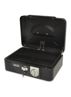 FIS FIS Cash Box Steel Black Color With Number/Key lock, 250 x 180 x 85 mm, 10 Inch Lock Size - FSCPTS1026CBK  - Image 2