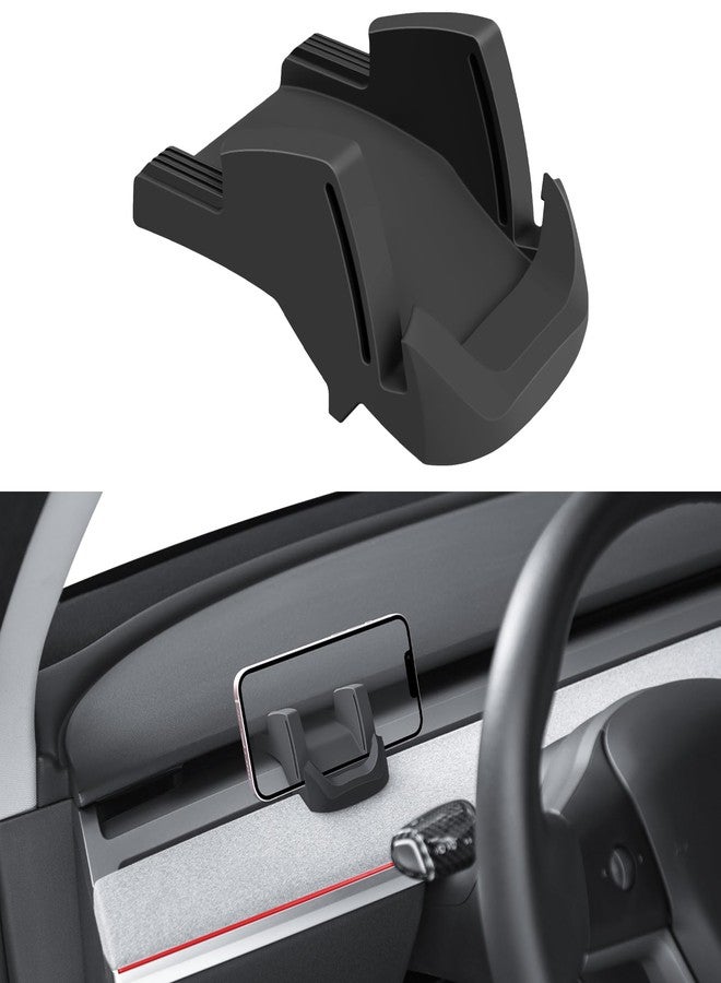 KUNIST Silicone Phone Mount Holder for Tesla Model Y 2021-2025 and 2017-2023 Model 3 Accessories (Non Destructive) - Image 1