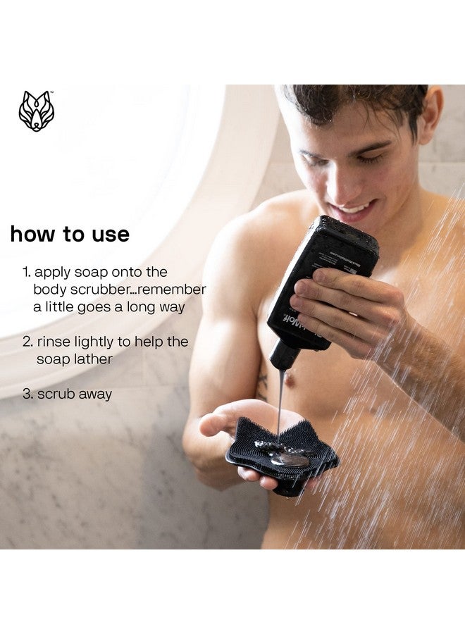 Black Wolf Body Scrubber - 100% Silicone Bristles For A Hygienic Deep Clean Experience - Easy To Clean Excess Soap And Body Wash Off - Image 2