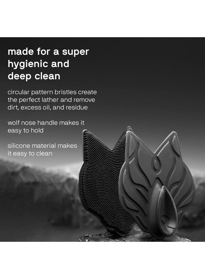Black Wolf Body Scrubber - 100% Silicone Bristles For A Hygienic Deep Clean Experience - Easy To Clean Excess Soap And Body Wash Off - Image 1