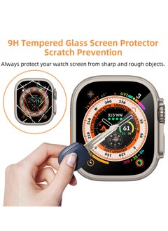 Y&D [3 Pack] Screen Protector Compatible with Apple Watch Ultra 49mm (2022) Tempered Glass Easy Installation Kit for iWatch Bubble Free Full Coverage  - Image 3