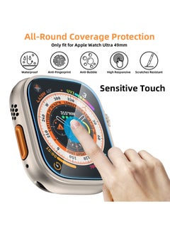 Y&D [3 Pack] Screen Protector Compatible with Apple Watch Ultra 49mm (2022) Tempered Glass Easy Installation Kit for iWatch Bubble Free Full Coverage  - Image 2
