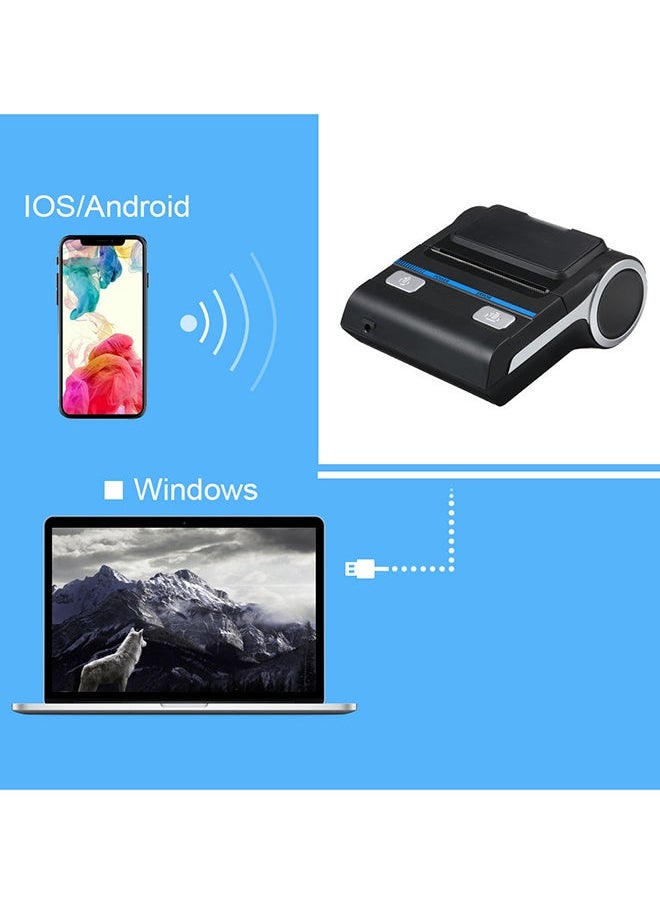 NIBEMINENT Portable Mini Wireless Thermal 80mm High BT Quality Printer Receipt For Mobile Multicolour  - Image 5