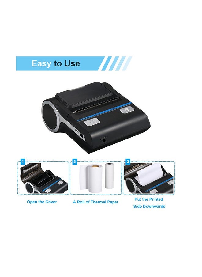 NIBEMINENT Portable Mini Wireless Thermal 80mm High BT Quality Printer Receipt For Mobile Multicolour  - Image 4
