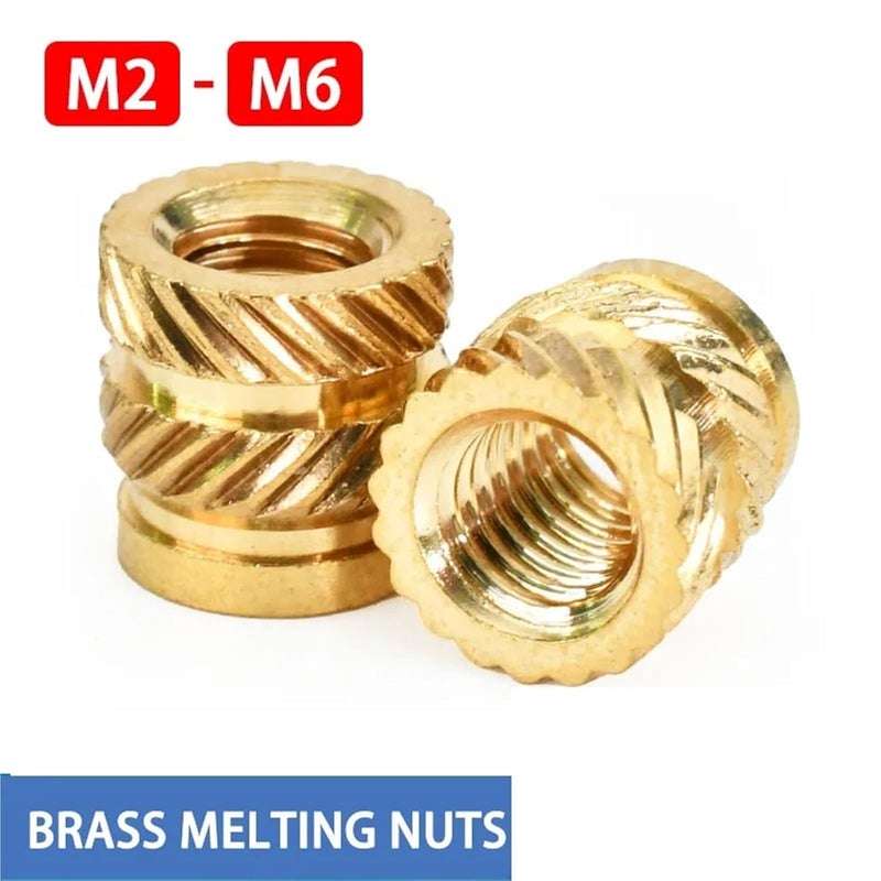 Hot Melt Insert Nuts M2 M3 M4 M5 Melting Knurled Thread Heating Injection Molding Embedment Copper Nut 3D Printer Brass for 3D Printing Parts(Length 10mm,M4(OD5mm) 50Pcs) - Image 3