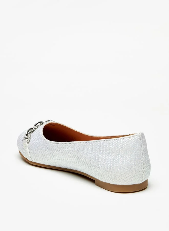 سيليست Girls Embellished Round Toe Ballerina Shoes