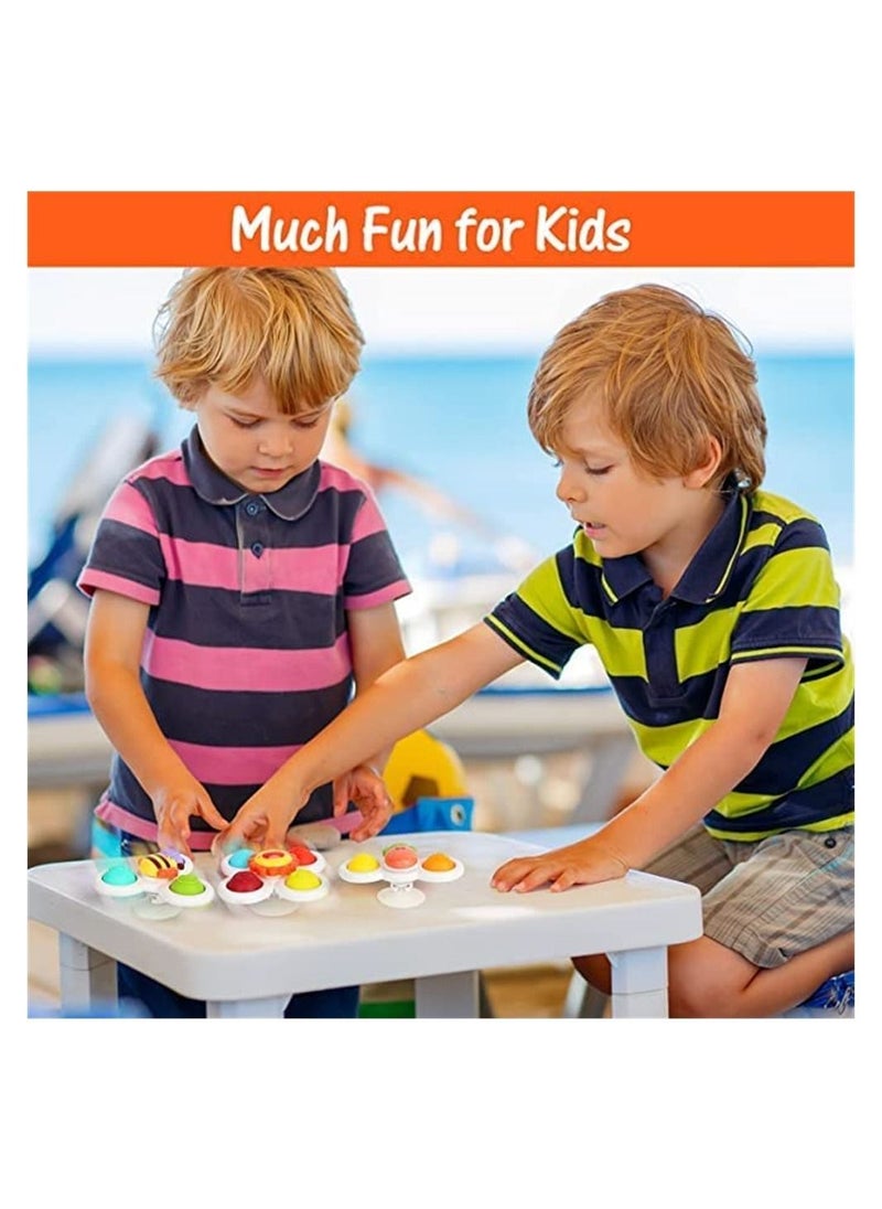 Y&D - 3PCS Suction Cup Spinner Toys, Strong Bath Toddler Fidget Toys Age 1-2, Window Spinning Top Baby Sensory for Toddlers 1-3, Birthday Gifts Girl Boy - Image 1