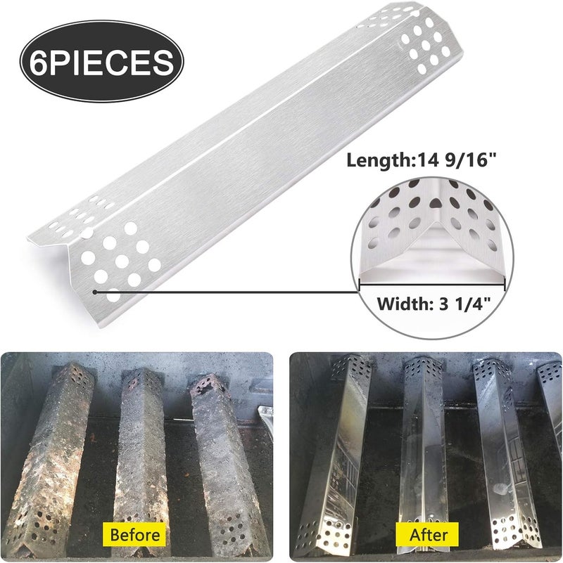 Adviace Flame Tamers Compatible with Nexgrill 720-0896B 720-0896C 720-0896E Deluxe 6 Burner Gas Grills, 6-Pack Heat Plate Shields Replacement for Nexgrill 720-0882A 720-0896 720-0830H 720-0783E Grills - Image 2