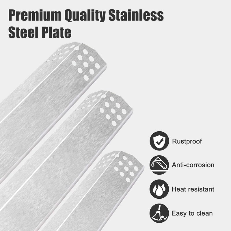 Adviace Flame Tamers Compatible with Nexgrill 720-0896B 720-0896C 720-0896E Deluxe 6 Burner Gas Grills, 6-Pack Heat Plate Shields Replacement for Nexgrill 720-0882A 720-0896 720-0830H 720-0783E Grills - Image 4