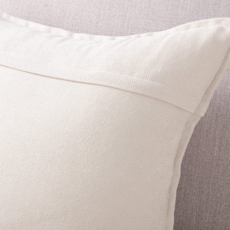 MADIZZ MADIZZ Set of 2 Short Chenille Throw Pillow Covers 16x16 Inch Ivory Soft Decorative Cushion Cover for Sofa Bedroom Pillow Shell  - Image 2