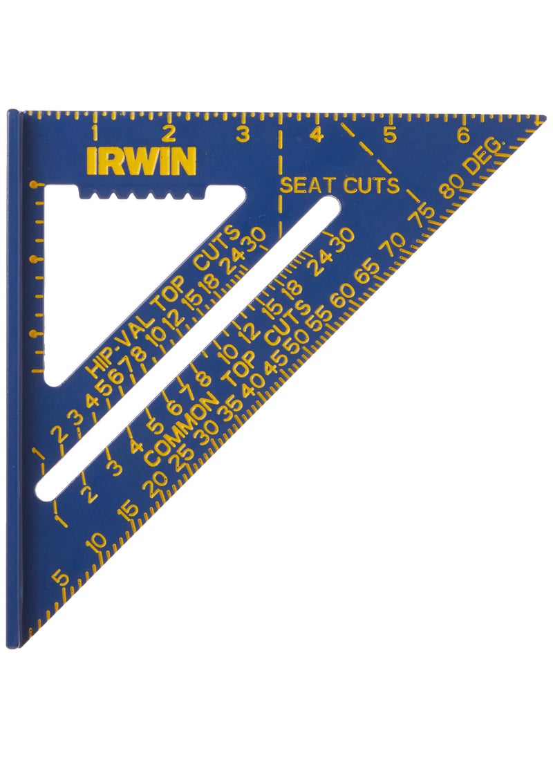 IRWIN IRWIN Tools Rafter Square, Hi-Contrast Aluminum, Blue, 7-Inch (1794463)  - Image 1