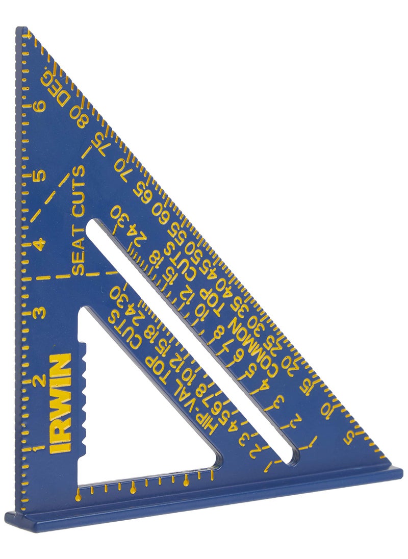 IRWIN IRWIN Tools Rafter Square, Hi-Contrast Aluminum, Blue, 7-Inch (1794463)  - Image 5