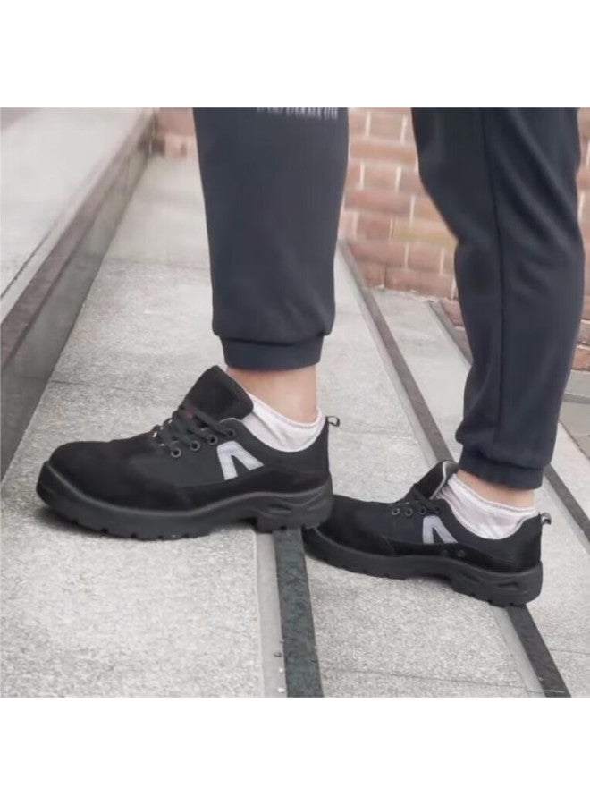 Shield King Shield King Safety Shoes Men And Women Anti-smashing Anti-piercing Breathable Nubuck Leather Lightweight Comfortable Sports Shoes 2731bk-20 42 - Image 3