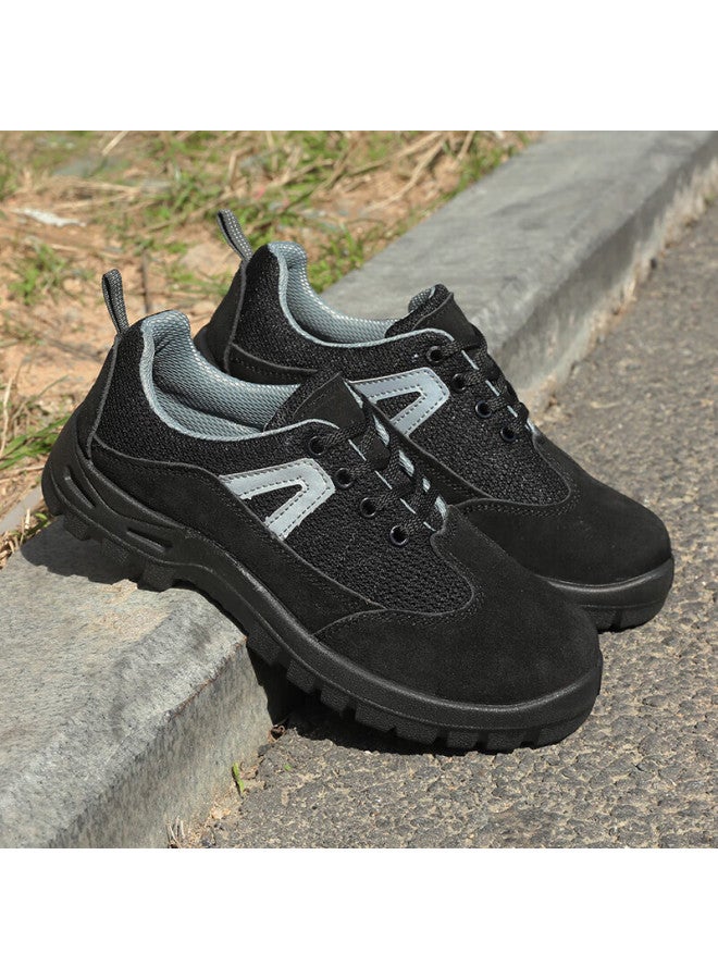Shield King Shield King Safety Shoes Men And Women Anti-smashing Anti-piercing Breathable Nubuck Leather Lightweight Comfortable Sports Shoes 2731bk-20 42 - Image 2