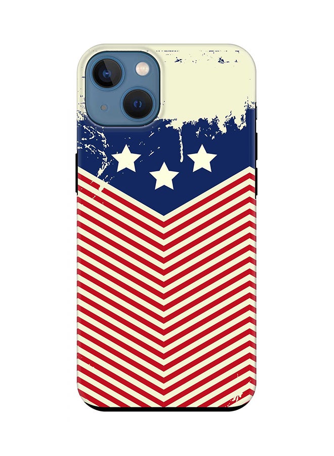 Stylizedd Tough Pro Series Case for Apple iPhone 14 Plus Case Dual Layer hybrid PC & TPU Customized Mobile Cover Shield with inner TPU protection Matte Finish - Stars And Stripes