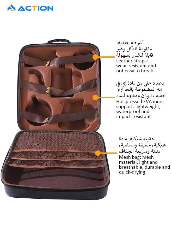 ACTION V60 Bag, Portable V60 Bag Coffee Set, Multi-Function Waterproof V60 Tool Bag for V60 Dripper, V60 Hand Gooseneck Kettle, and Accessories, Perfect for Camping, Traveling, Office(Only Bag)  - Image 5
