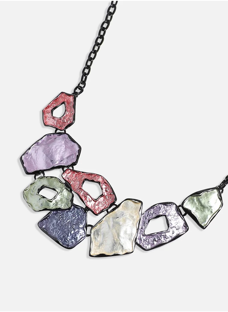 SOHI Party Textured Necklace