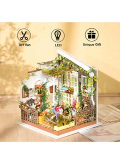 Rolife Dollhouse Diy Miniature Set Garden House Led Model Building Kit Hobby Crafthome Decor Christmas Birthday Gifts For Boys Girls Women Friends (Miller'S Garden)  - Image 3