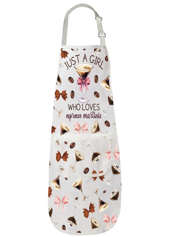 Gzrlyf Expresso Martini Apron Espresso Martini Lover Gift Coffee Cocktail Bartender Gifts Kitchen Cooking Apron (Loves Expresso Martinis Apron) - Image 1