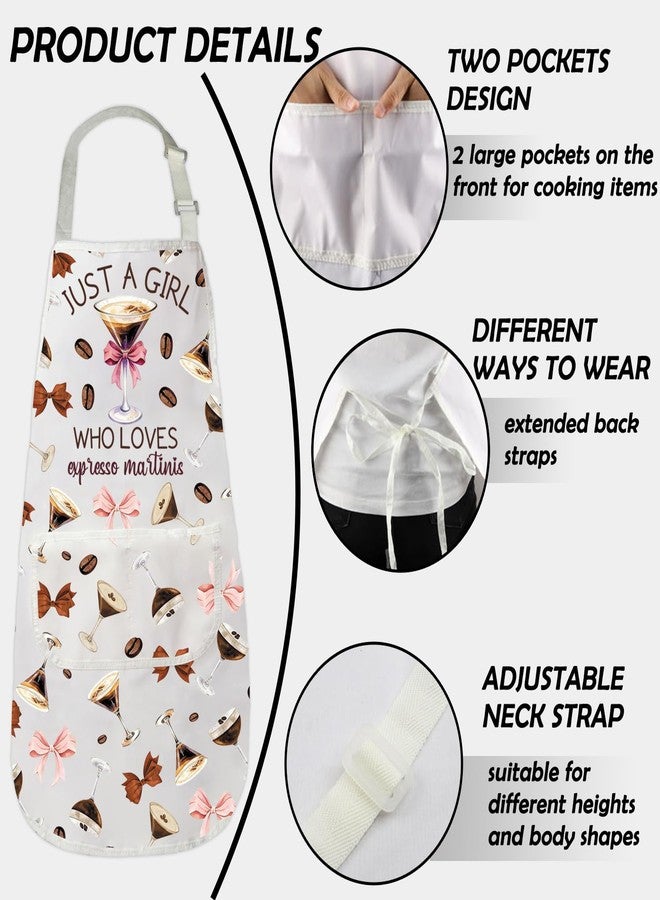 Gzrlyf Expresso Martini Apron Espresso Martini Lover Gift Coffee Cocktail Bartender Gifts Kitchen Cooking Apron (Loves Expresso Martinis Apron) - Image 3