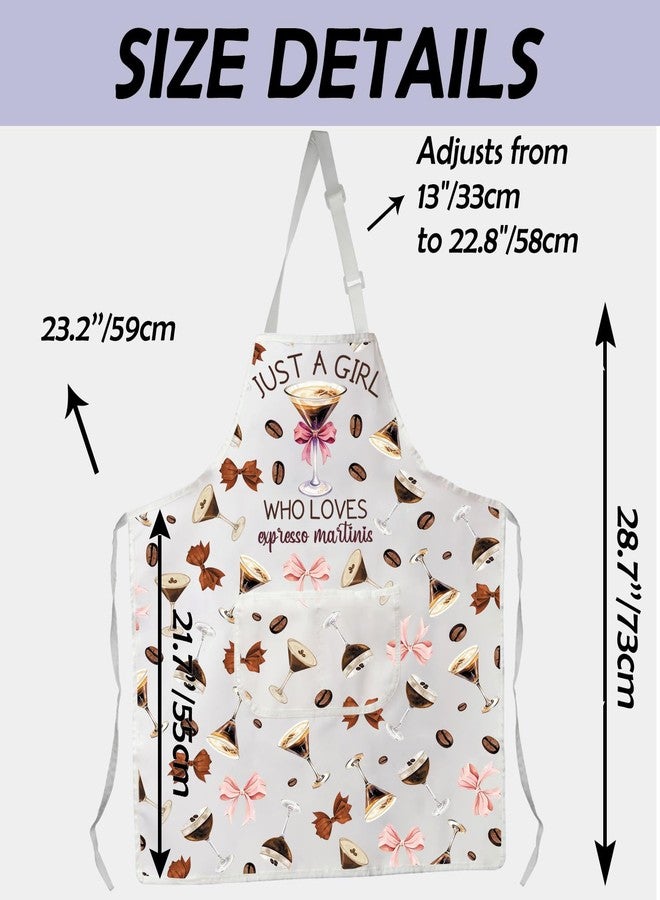 Gzrlyf Expresso Martini Apron Espresso Martini Lover Gift Coffee Cocktail Bartender Gifts Kitchen Cooking Apron (Loves Expresso Martinis Apron) - Image 2