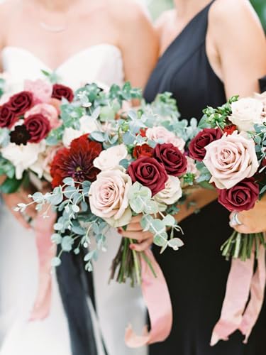 MACTING Artificial Rose Flowers 30PCS Real Touch Fake Flowers with Stem Red Foam Roses for DIY Wedding Bouquet Backdrop Table Centerpieces Arrangements Crafts Party Home Mothers Day Decorations - Image 5