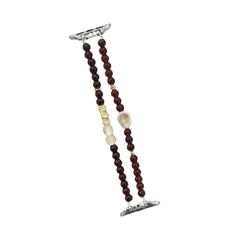 Red Resin Bracelet Strap Smartwatch Band Compatible with Apple Watch with Adjustable Fit Replacement Strap for Daily Wear - Image 5