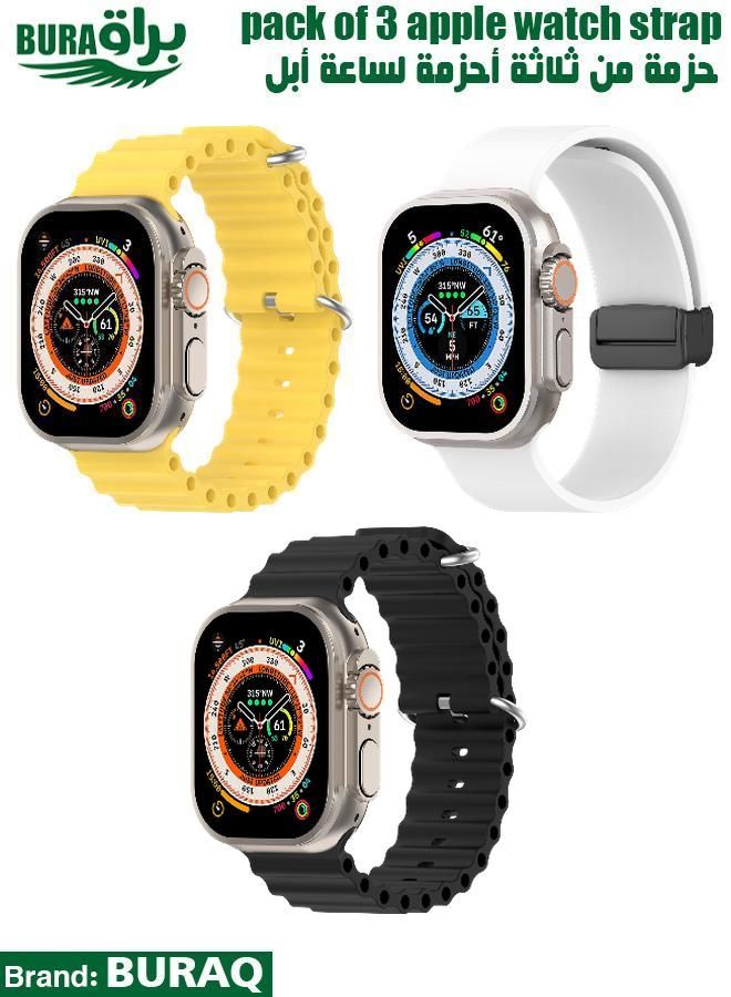 Apple Watch Band Strap For Apple Watch Ultra 2/Ultra 49mm, Series 10 46mm, 9/8/7 45mm, SE2/SE/6/5/4 44mm, 3/2/1 42mm