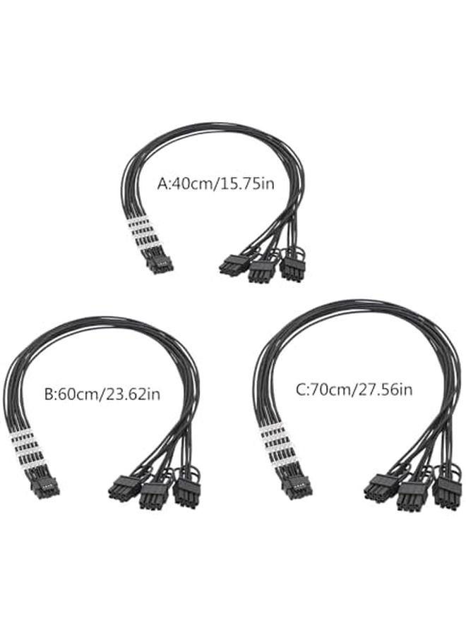 40 سم كابل طاقة GPU أسود من 8Pin إلى 12+4Pin لبطاقات الفيديو سلسلة RTX 40 - Image 4