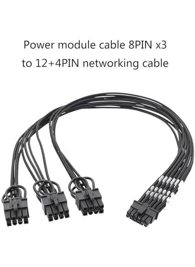 40 سم كابل طاقة GPU أسود من 8Pin إلى 12+4Pin لبطاقات الفيديو سلسلة RTX 40 - Image 3