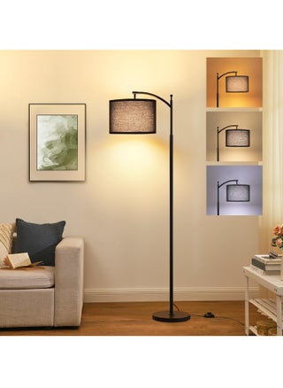Floor Lamp, 3 Color Temperatures 3000K-5000K, Adjustable Linen Shade with 9W LED Bulb, Bedroom Office Dining Room Tall Lamp (Black) - pzsku/Z5AFD2E8EE2709A6A9032Z/45/1745553550/721ed982-0dda-440f-9bc8-3dd24fe48ab4