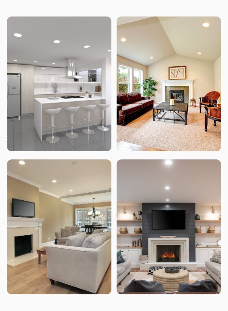 Vmax COB LED Downlights Ceiling  White Light 6500K 15W 1350LM, AC 220-240V, Cut Φ145mm, IP44 Ultra Slim LED Recessed Ceiling Lights for Bathroom Bedroom Kitchen Living Room, Not Dimmable - Image 5