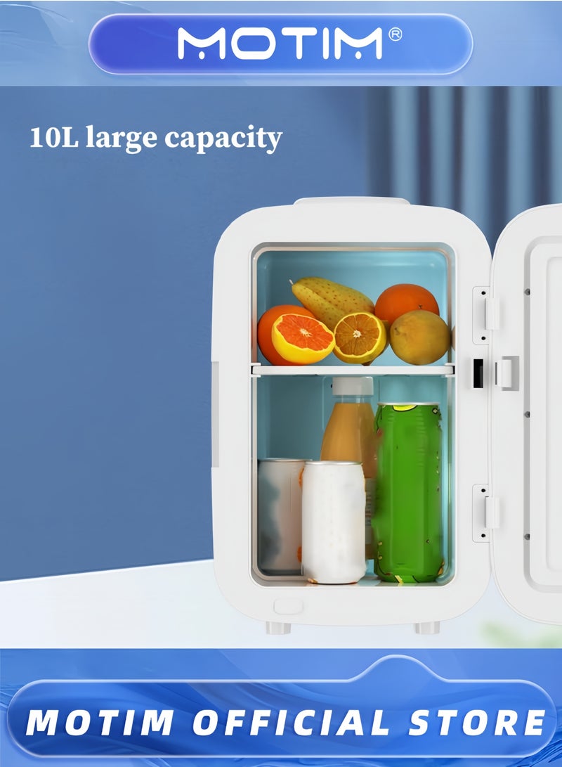 Motim Mini Fridge 10 Liter Portable Cooler and Warmer Personal Fridge for Skin Care Cosmetics Food Great for Bedroom Office Car Dorm - Image 2
