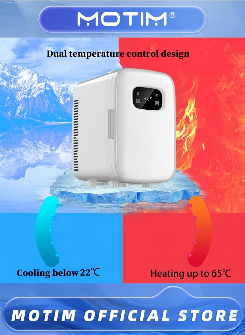 Motim Mini Fridge 10 Liter Portable Cooler and Warmer Personal Fridge for Skin Care Cosmetics Food Great for Bedroom Office Car Dorm - Image 3