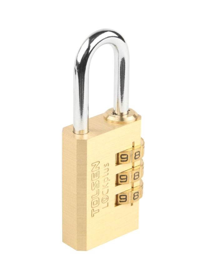 Combination Brass Padlock Gold/Silver