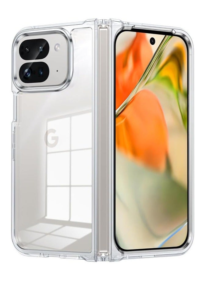 Case for Google Pixel 9 Pro Fold Clear Case, Hard PC Back  Soft TPU Bumper Transparent Protective Cover Shockproof Scratch Resistant Case for Google Pixel 9 Pro Fold - Image 1