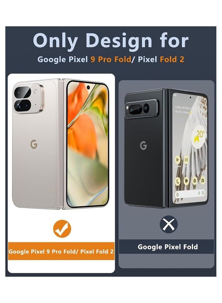 Case for Google Pixel 9 Pro Fold Clear Case, Hard PC Back  Soft TPU Bumper Transparent Protective Cover Shockproof Scratch Resistant Case for Google Pixel 9 Pro Fold - Image 2