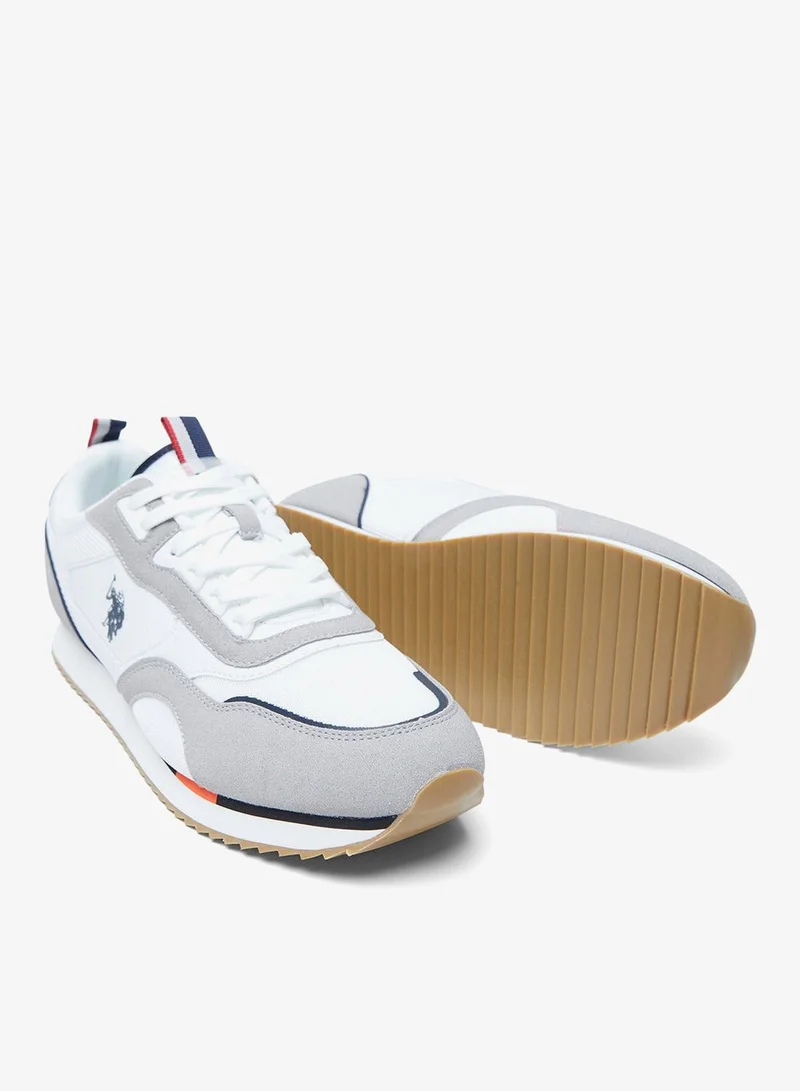 U.S. Polo Assn. White Men's White Low-Top Sneakers - Lightweight Timeless Lace-Up Style, Ideal for Casual Outings for Men | Best Price UAE